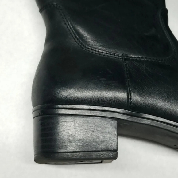 Franco Sarto Clarity Black/Brown Leather Tall Riding? Boots Size 6M - Picture 4 of 14